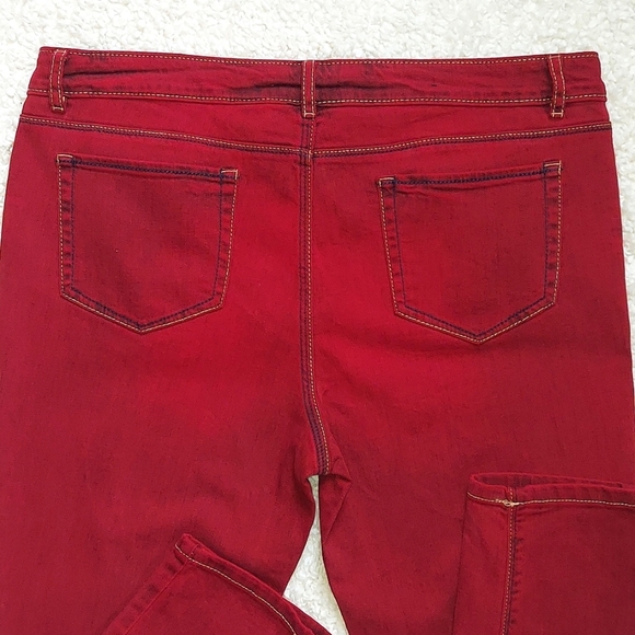 iJeans By Buffalo Charcoal Wash Red Skinny Jeans - Picture 2 of 11